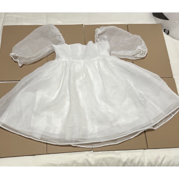 Cottagecore Maison Dresses & Skirts - White Sheer Babydoll Layered Poof Dress Cottagecore Coquette Sz S  Fairycore